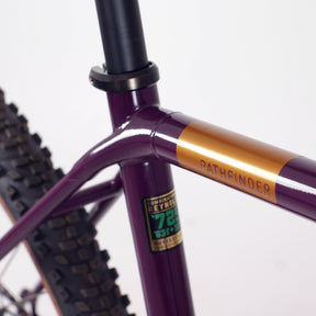 bronze decal on an amethyst purple Pathfinder XE frame