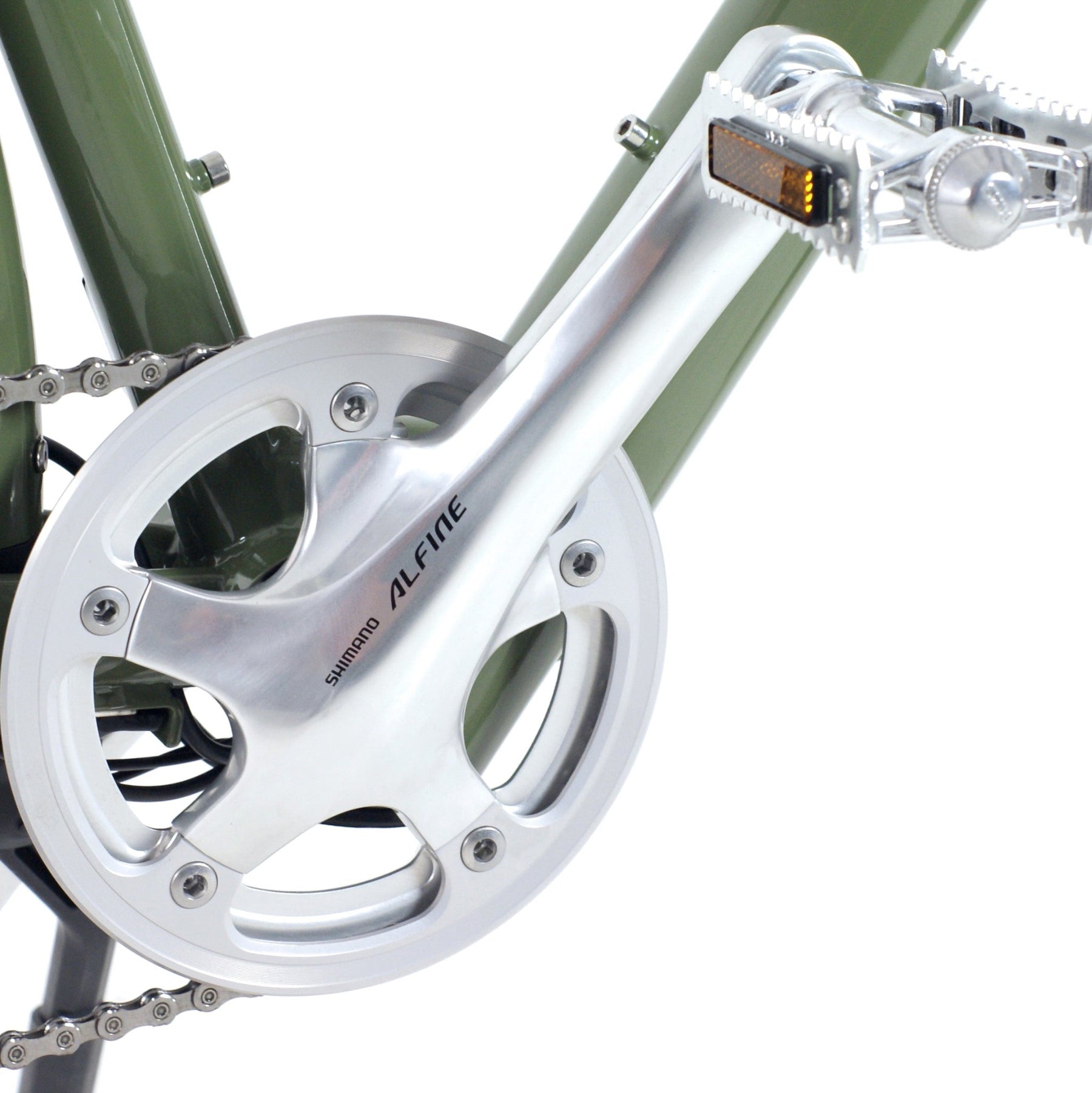 The Pashley Pathfinder Alfine crankset