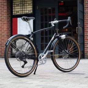 a Prospero equipped bicycle with drop bars in black