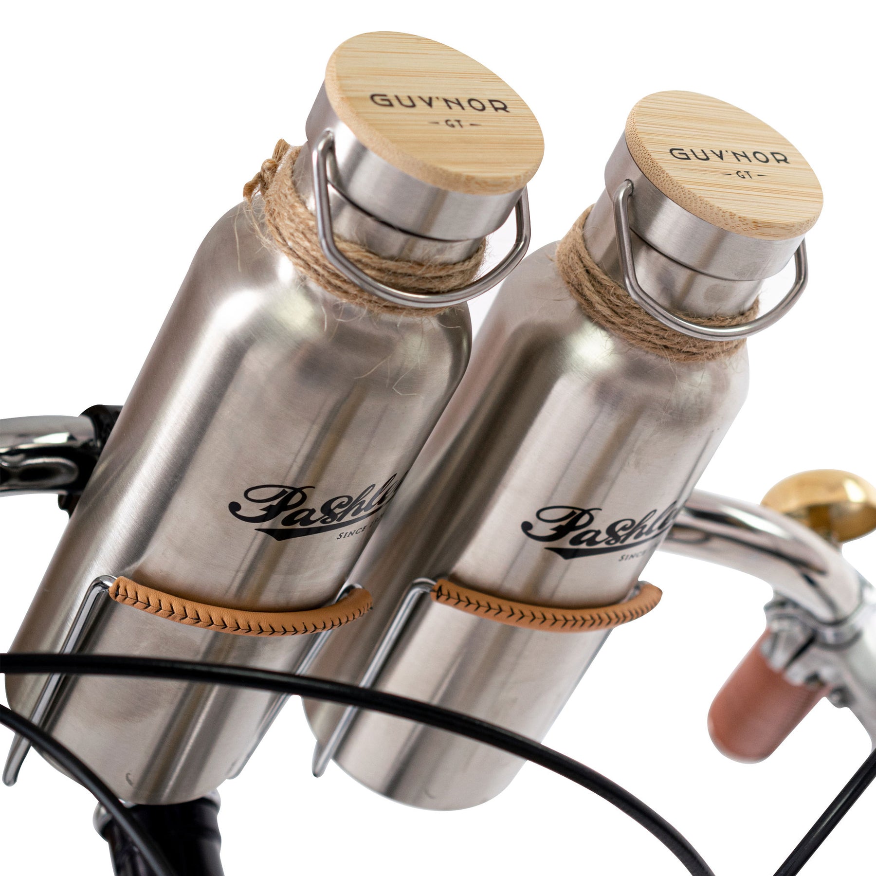 Classic Handlebar Mounted Bottles and Cages Pair