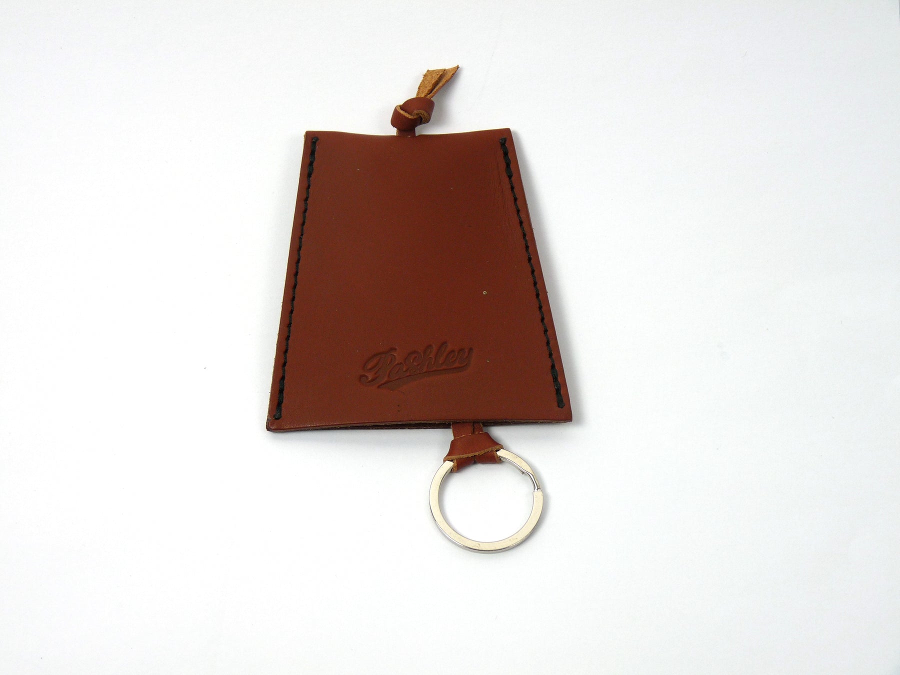 a brown leather Pashley key cover