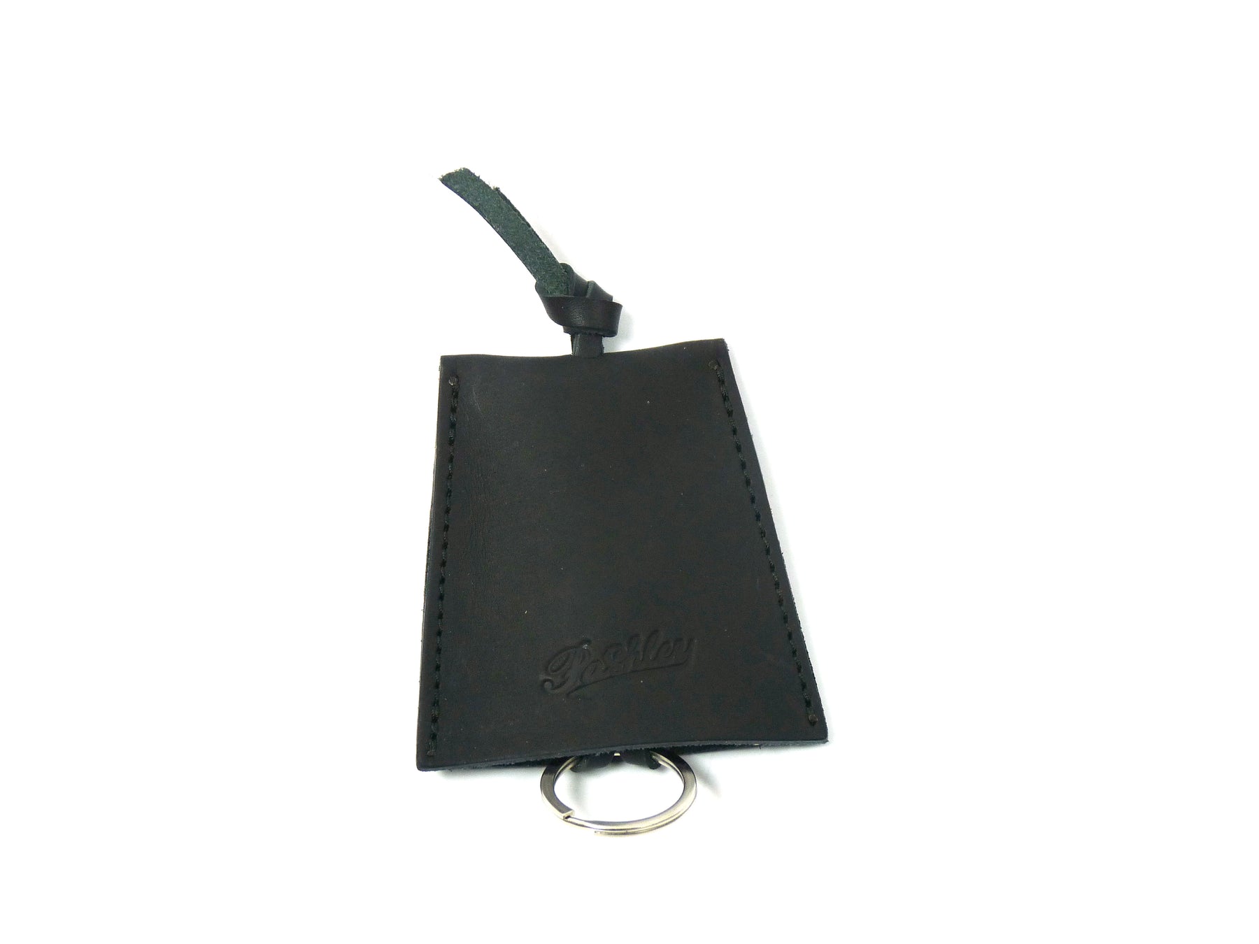 a black Pashley leather key cover