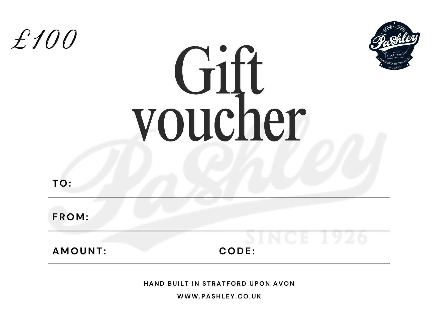 Pashley Cycles Gift Voucher